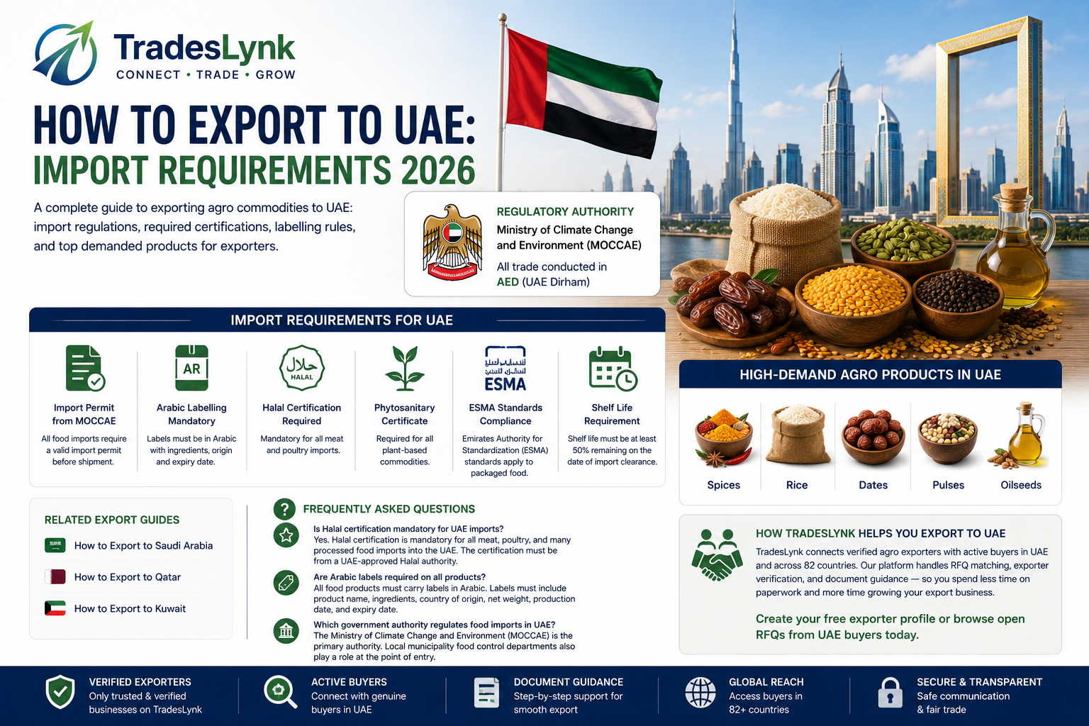 How to Export to UAE: Import Requirements 2026 | TradesLynk